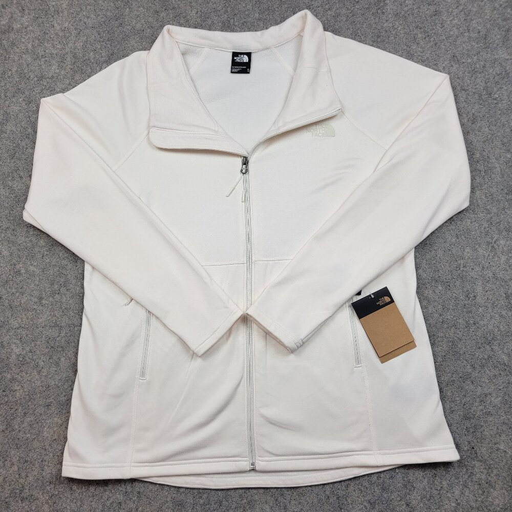 The North Face Sweatshirt Womens 1X Plus Ivory White Full Zip Jacket Outdoor